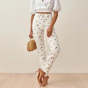 Reformation Cynthia Fruitloops High Rise Straight Jeans